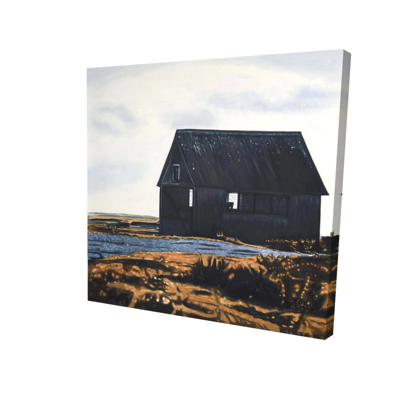 Toile rustique bleue - Abandonné, H 8 po x l 8 po