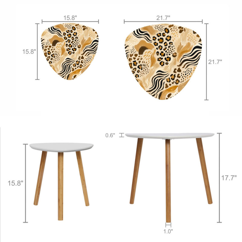 Ensemble de 2 tables basses gigognes Triangle