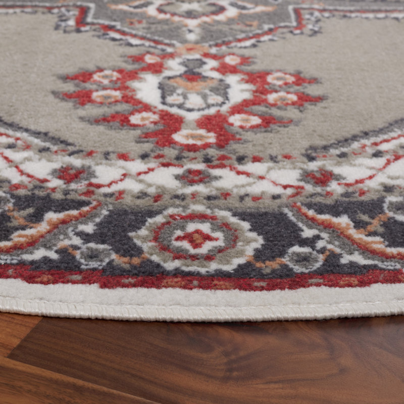 Pyramid Performance Oriental Rug, Round 6'7"