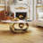 Carnet 49.2" Gold Oval Marble Coffee Table With Stainless Steel Base, Modern Coffee Table for Living Room-1372888458-1368031253