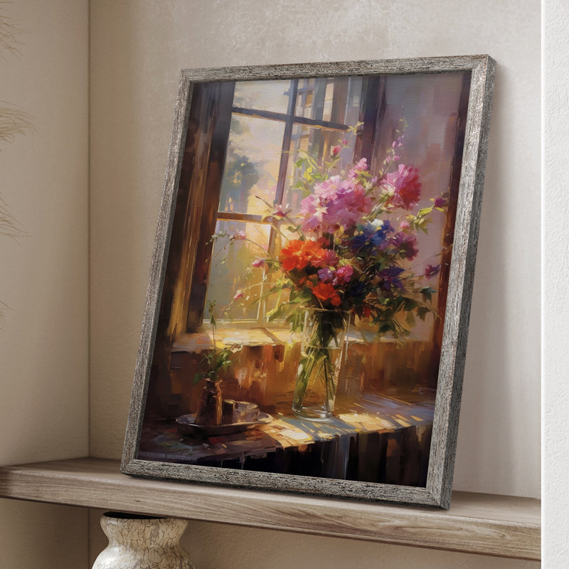 Reproduction encadrée FLORAL Series DCCL XXVII - bois massif, H 11 po x l 9 po