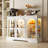 47.2"W Sideboard Buffet Cabinet with 3 Glass Doors, Adjustable Shelves, LED and Human Body Sensors-1477457383