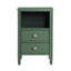 Table de chevet à 2 tiroirs avec rangement rétro vert rétro-186606867