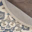 Tapis bleu / brun clair en laine touffeté à la main Aisosa-335174008