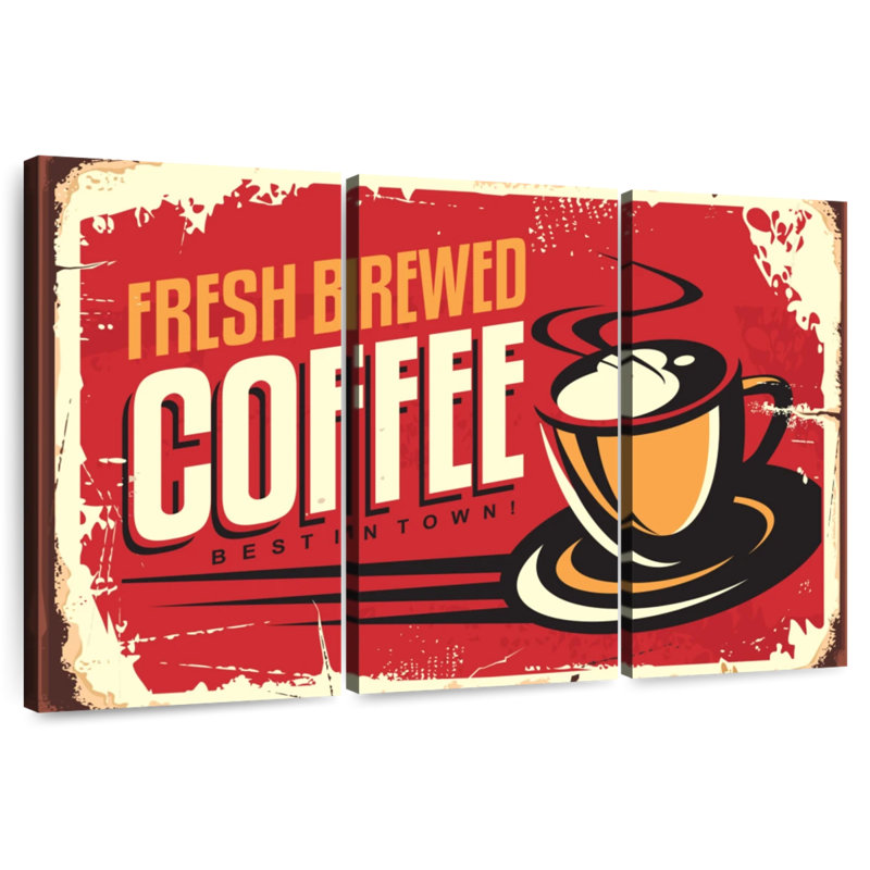 Plaque murale «Fresh Brewed Coffee», H 28 po x l 45 po