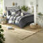 Ensembles de literie gris confortables en polyester de style maison de campagne