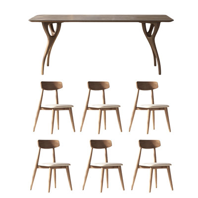 Ensemble de chaises de table en frêne blanc