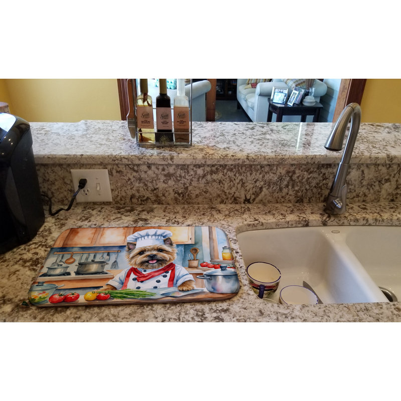 Cairn Terrier The Chef Dish Drying Mat
