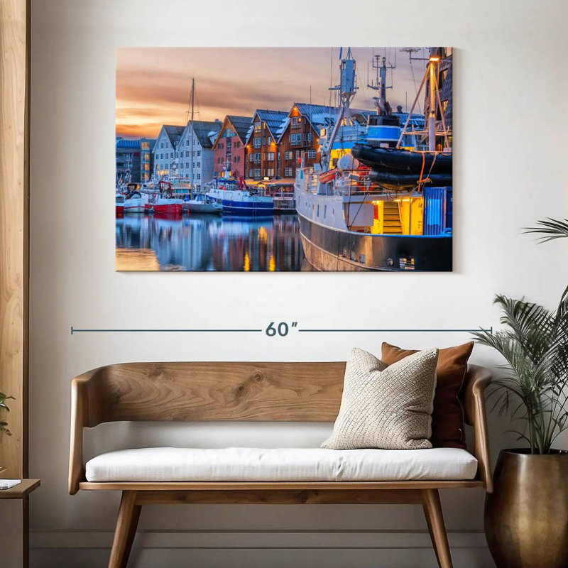Mehar Boats At Tromso Port, 32" H x 48" W