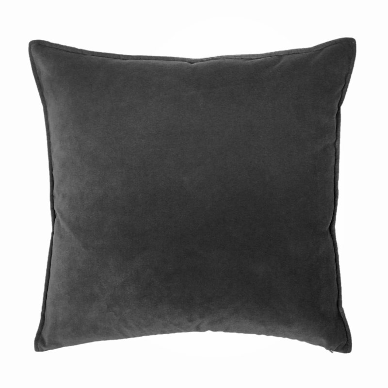 Franklin Washable Velvet Square Pillow Cover & Insert , Thundercloud, 22"H x 22"W