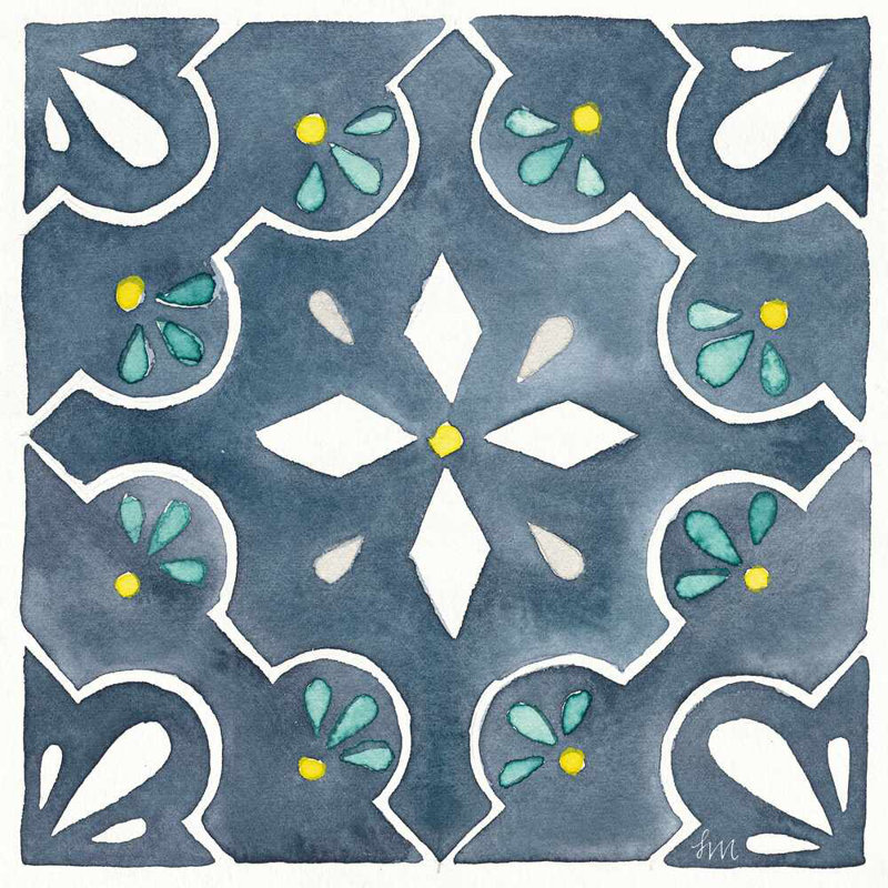 Tuile Garden Getaway II - bleu, H 36 po x l 36 po