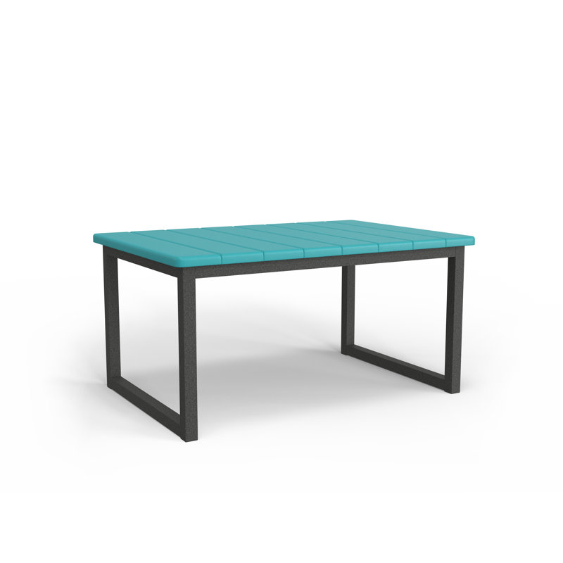 Nesting Outdoor Rectangle Side Table, Granite Speckle, Mango Orange