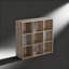 Bibliothèque de rangement à 9 cubes, tablette cubique 3 x 3 avec panneaux arrière amovibles, support de présentation polyvalent pour bureau à domicile, salon, chambre à coucher-1341837677-1341837676