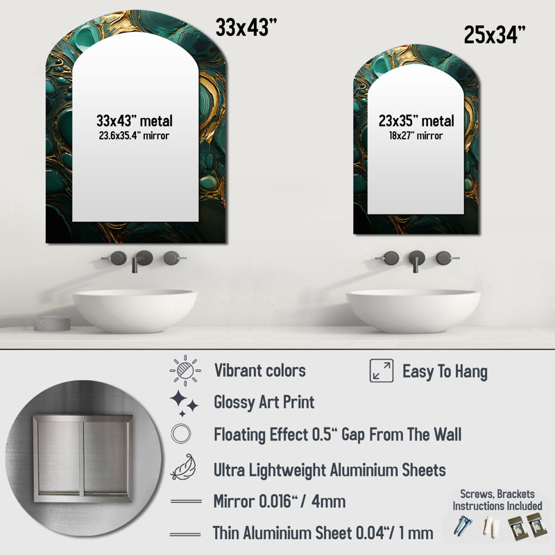 Miroir mural Spirit, 34 po x 25 po