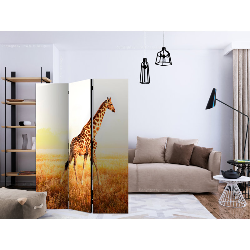 Gomezyani 135cm W x 172cm H 3 - Panel Solid Wood Folding Room Divider