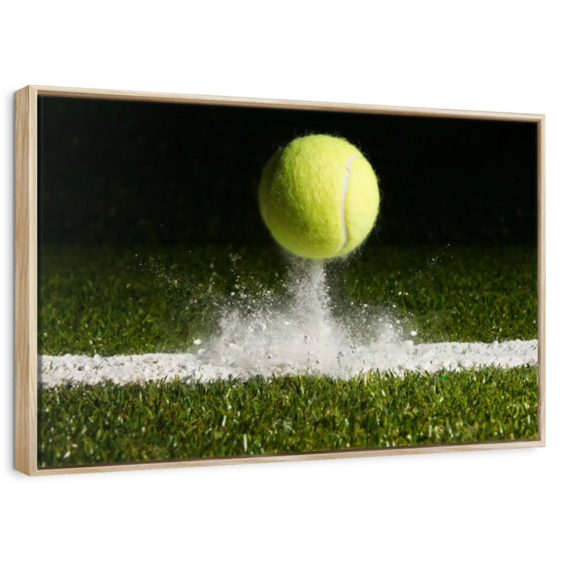 Match Match Tennis, Cadre flottant en bois naturel, 37 po x 25 po