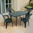 Rimini Rectangular Table with 4 Chairs Garden Set-972142372