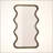 Wavy Full Length Wall Mirror with Mango Wood Frame