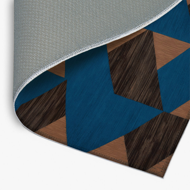 Tapis d'intérieur et d'extérieur à carreaux vert, Rectangulaire 2 pi x 3 pi