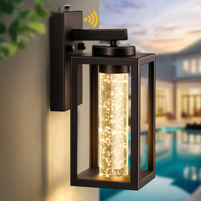 VIANIS Oil-Rubbed Bronze Outdoor Wall Sconce Lantern with Dusk to Dawn