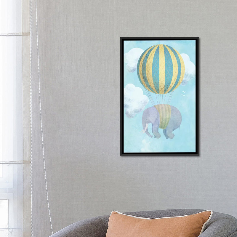 «Up and Away», impression sur toile, H 26 po x l 18 po x P 1,5 po, Toile avec cadre noir, Pas de tapis