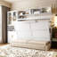 Lit escamotable double pleine grandeur avec canapé, tablettes USB et lumière-1320224644-1320224645