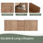 Ensemble de meuble-lavabo mural 60 po avec lavabo en résine, porte à fermeture en douceur et tiroirs