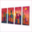 «Red Yellow Fantastical Folly Towers II», ensemble d'art sur toile-899178783