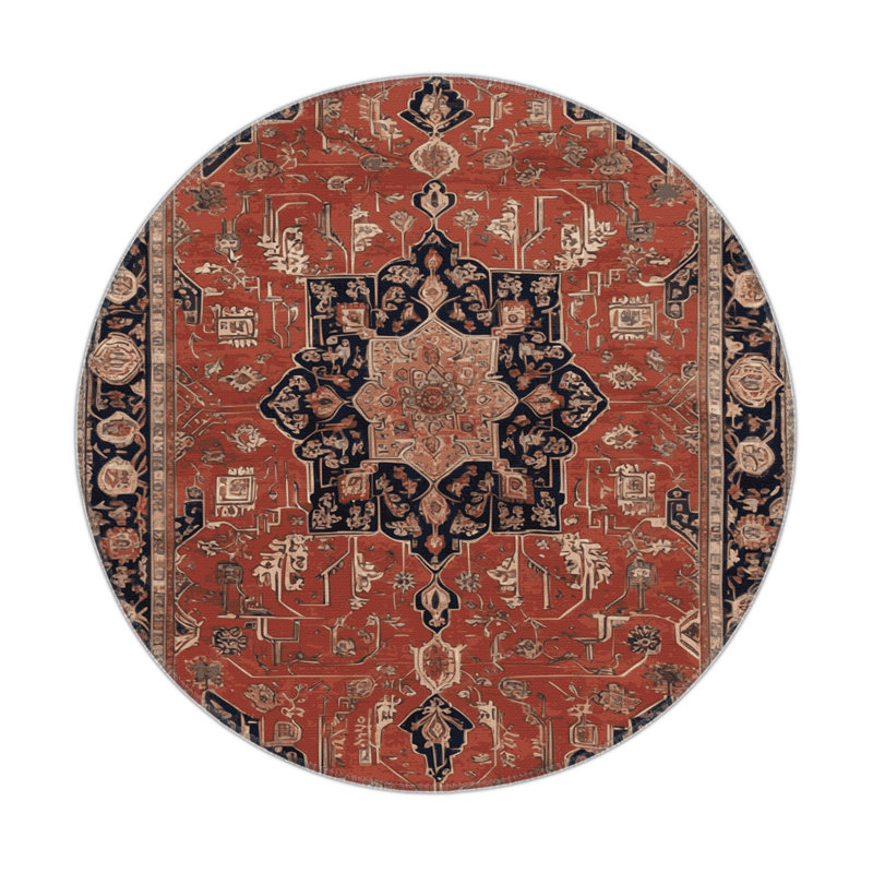 Persian Brown Indoor and Outdoor Area Rug, Rectangle 3' x 5'