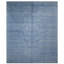 Hand Knotted Wool Area Rug in Blue