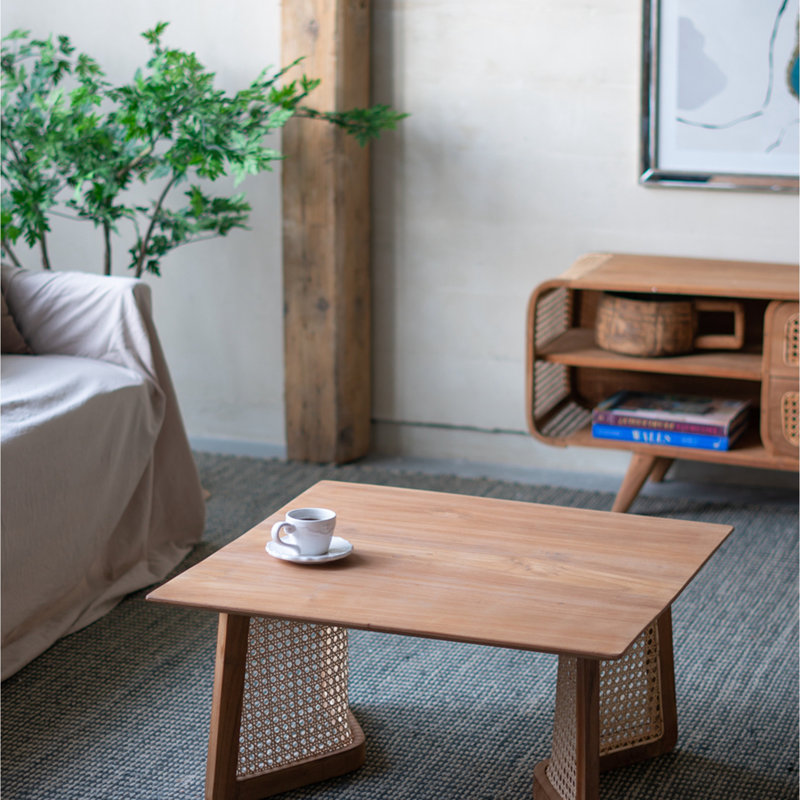 27.6x27.6x13.8" Teak Coffee Table