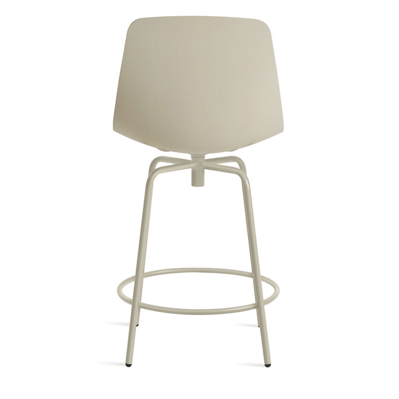 Clean Cut Swivel Stool, Walnut, Counter Stool (24" Seat Height)