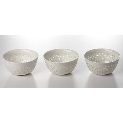 Ensemble de bol décoratif 3 pièces perforé Pinto