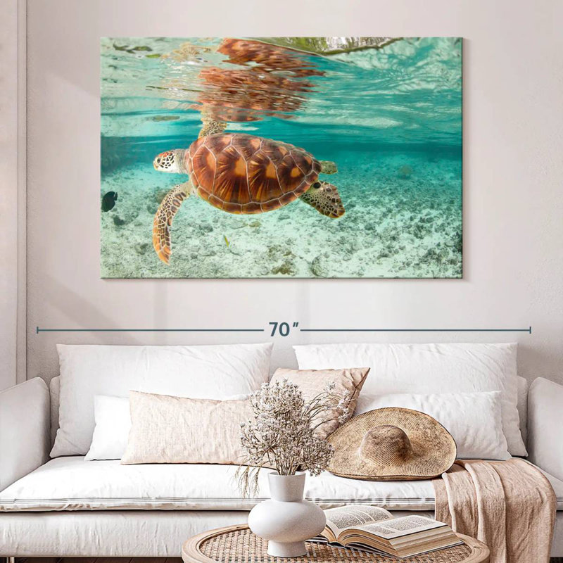 Brampt Bora Bora Sea Turtle, 34" H x 51" W