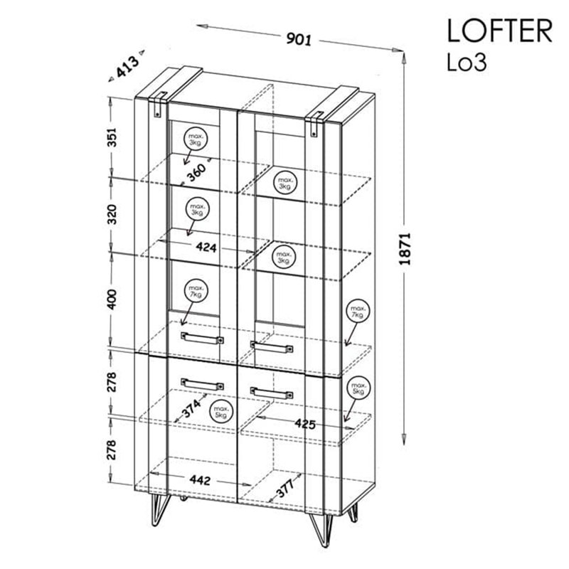Pimentel Display Cabinet