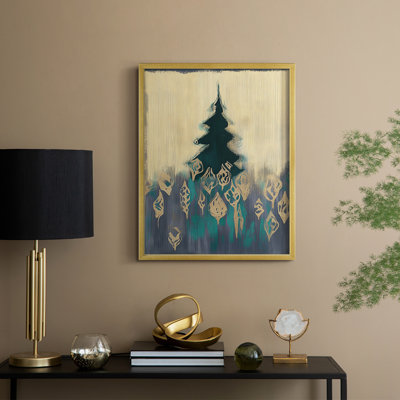 «Christmas Holiday Art DCCXLV», reproduction d'art encadrée - bois massif