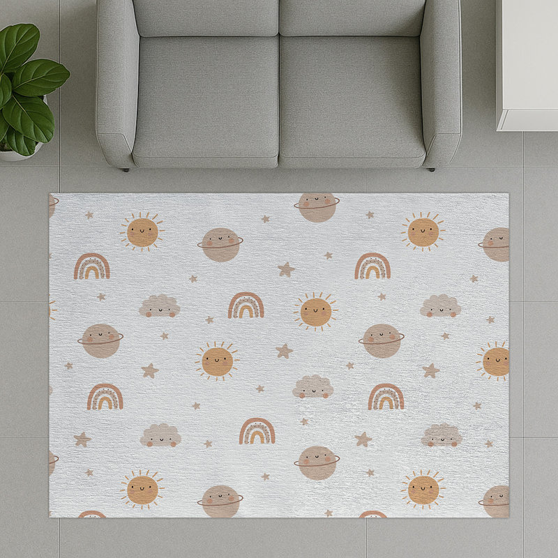 Geometric Shapes Area Rug, Rectangle 155 x 230 cm