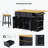 53Inch Large Kitchen Island With 2 Bar Stools, Power Outlet,Door Internal Storage Rack, Kitchen Storage Cart On 5 Wheels With Drop Leaf, 5 Open Side Racks, 3 Drawers-930912958
