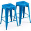 Ensemble de 2 tabourets de bar empilables en métal, tabourets de bar à hauteur de comptoir, tabourets de patio industriels de 24 pouces et tabourets sans dossier-806617893