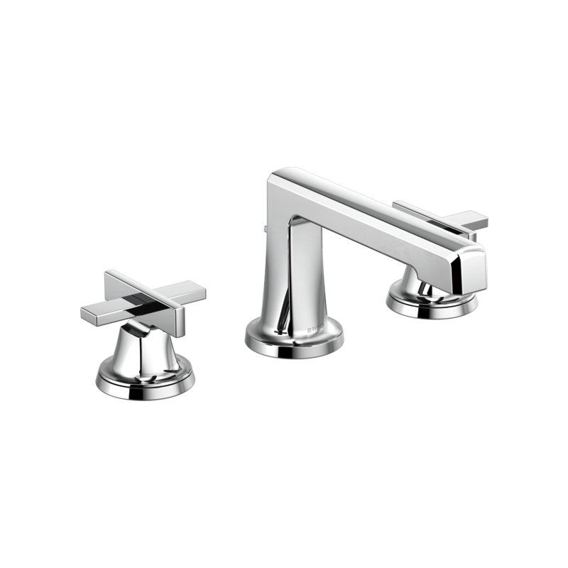 Levoir® Two-Handle Wall Mount Lavatory Faucet, Luxe Steel, Low Cross Handle, 1.5