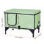 Abri pour chat surélevé et chauffé pour chat avec coussin chauffant vert (M)