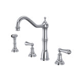 Edwardian Double Handle Kitchen Faucet with Accessories