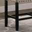Banc à hauteur de comptoir pour salle à manger, mélange, H 25,5 po x l 41 po x P 16,5 po avec tissu, P 16,5 po, construction solide, garniture cloutée-494016818-494016821