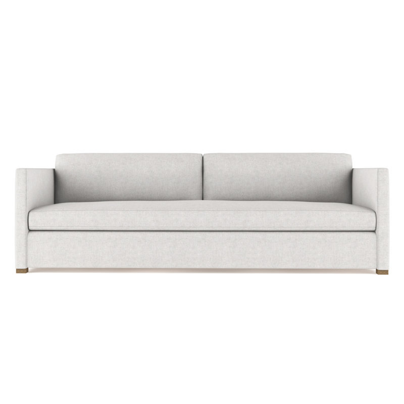 Canapé Madison, Velours moelleux trainée argentée, H 33 po x l 108 po x P 38 po, Naturel