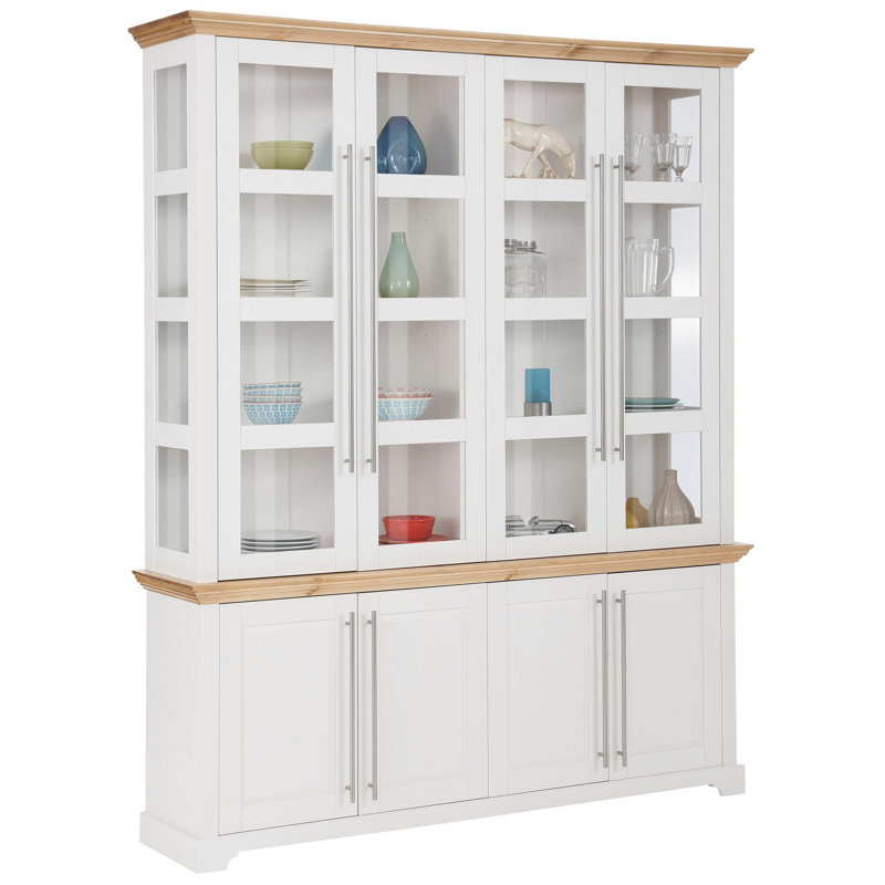 Lonon Display Cabinet, White/Natural