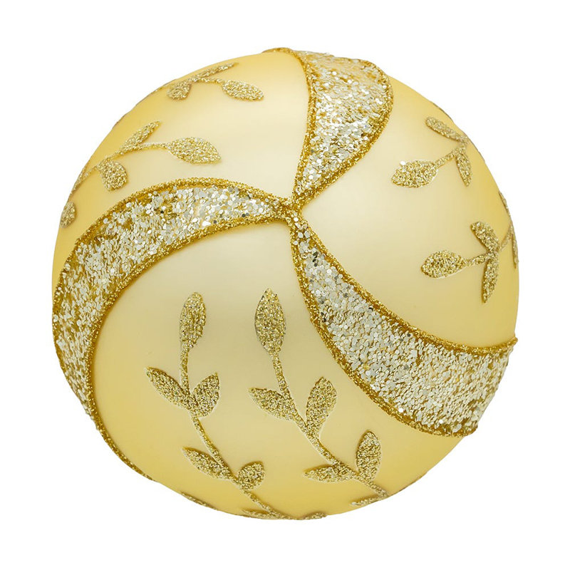 Kurt Adler 80MM Glass Striped Ball Ornament