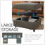 Canapé modulaire en forme de U de 123 po de largeur avec rangement-1001326157