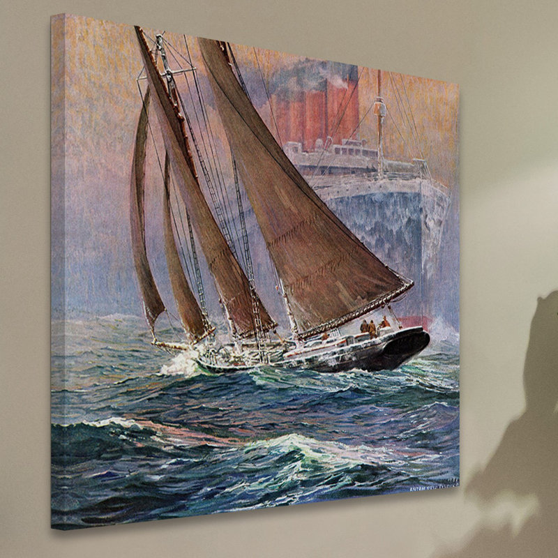 Watch Those Waves - Wrapped Canvas Print, 45cm H x 45cm W x 3.81cm D