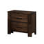 Table de chevet 2 tiroirs en bois au fini chêne pour compléter l'apparence de la chambre à coucher avec tiroirs, Charisma