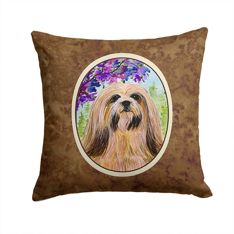 Coussin décoratif intérieur/extérieur lhasa apso
